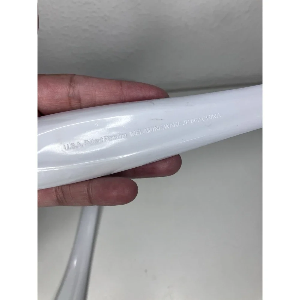 Set of 2 White Cooking‎ Ladles by MELAMINE WARE 660 & 667 Both Over 12